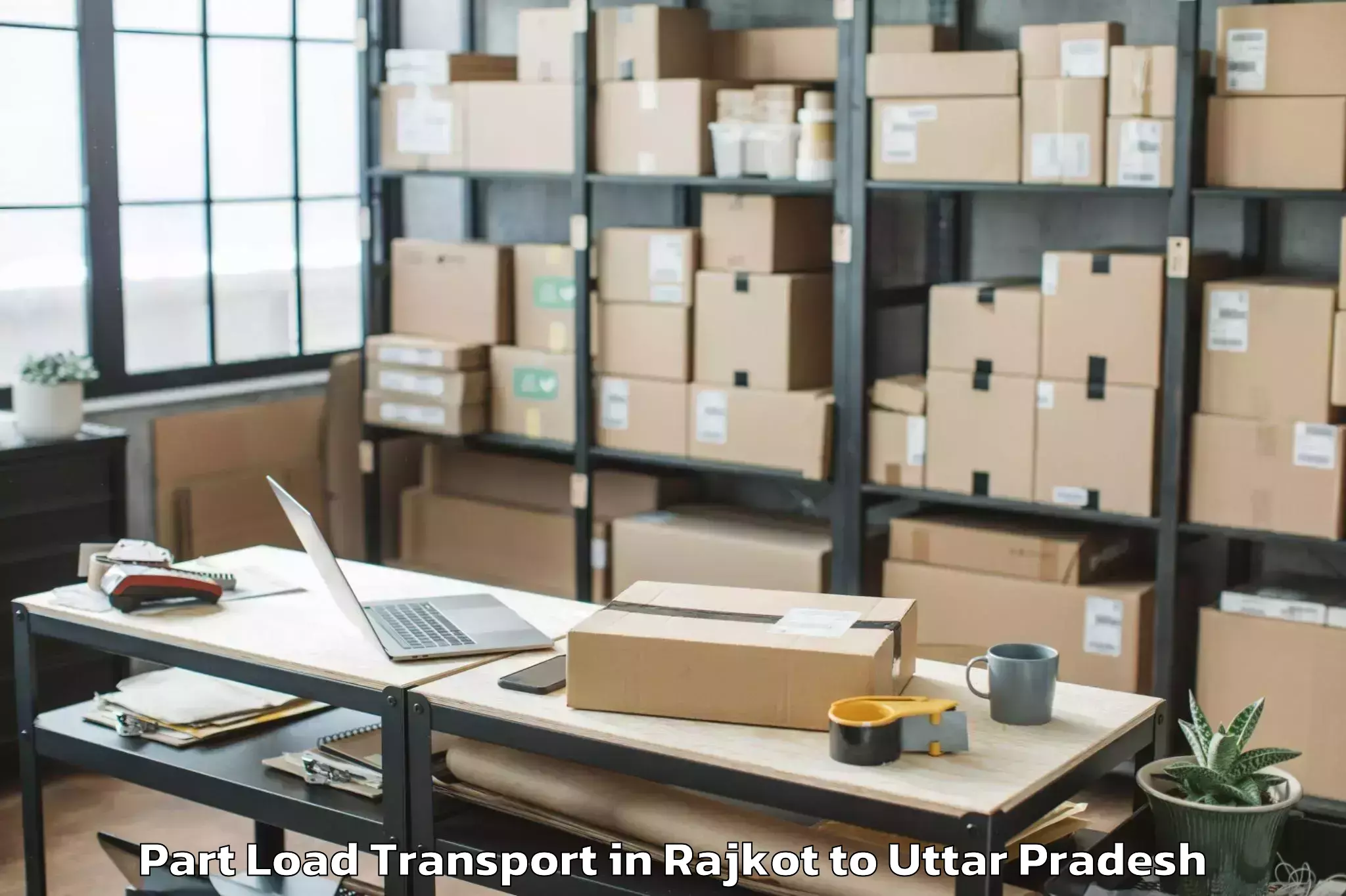 Book Rajkot to Firozabad Part Load Transport